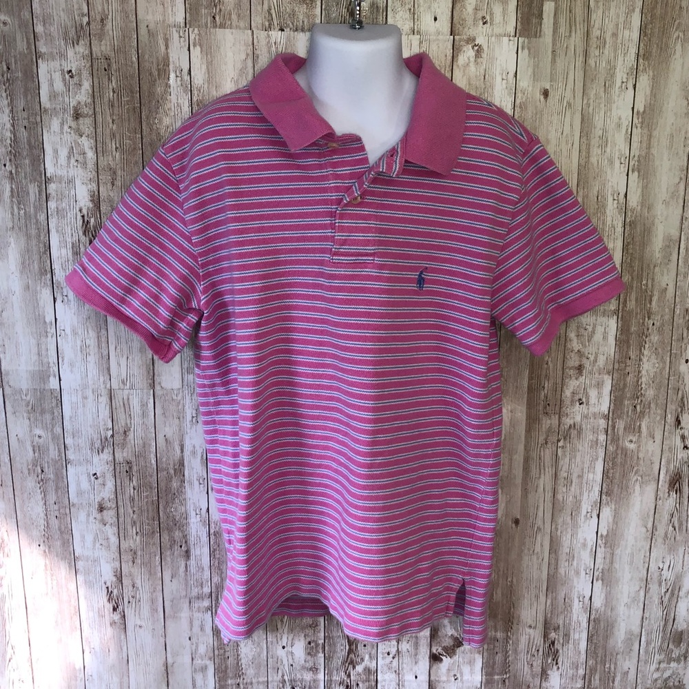 Polo Ralph Lauren Boys Small Pink Striped Polo